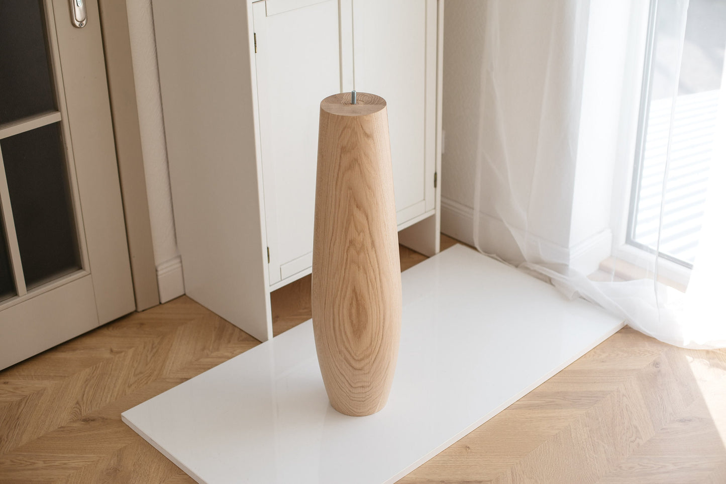 Oval Wooden Furniture Leg For Table, H736 mm