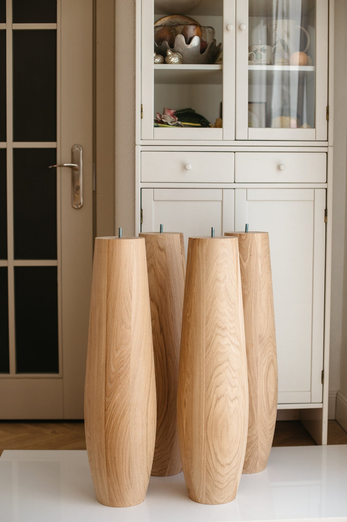 Oval Wooden Furniture Leg For Table, H736 mm