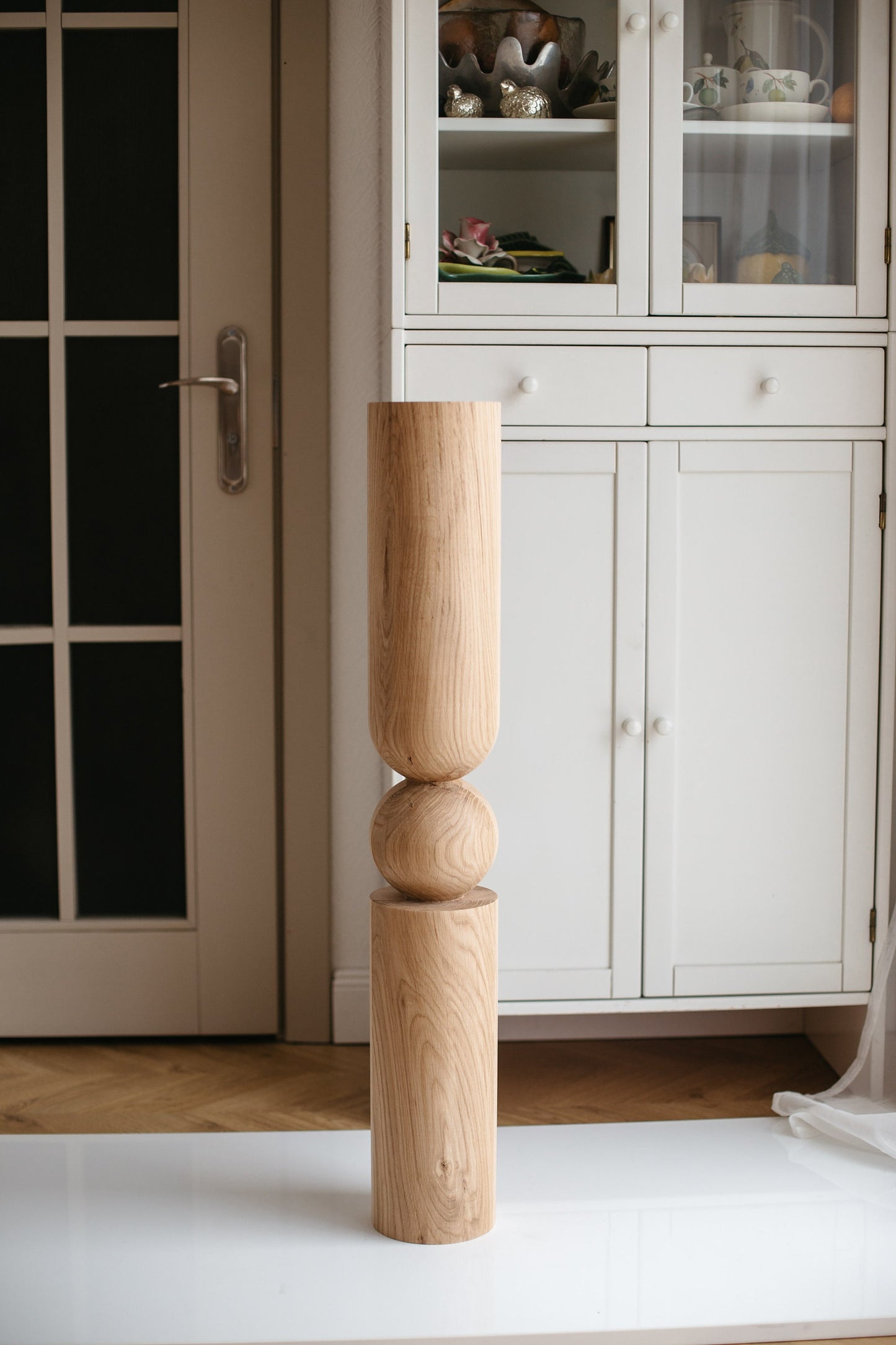 Table & Bar Wooden Furniture Leg with Midle Sphere, H900 mm