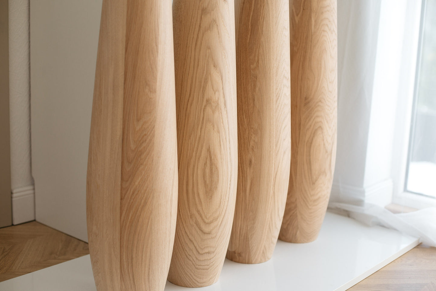 Oval Wooden Furniture Leg For Table, H736 mm