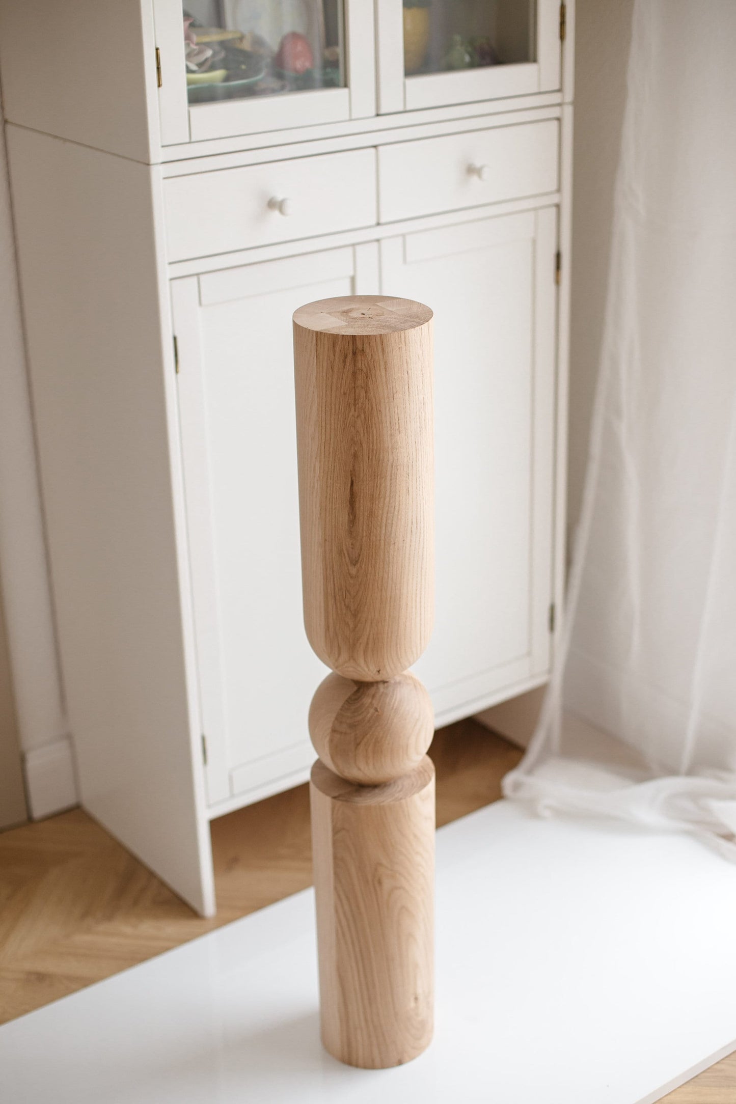 Table & Bar Wooden Furniture Leg with Midle Sphere, H900 mm