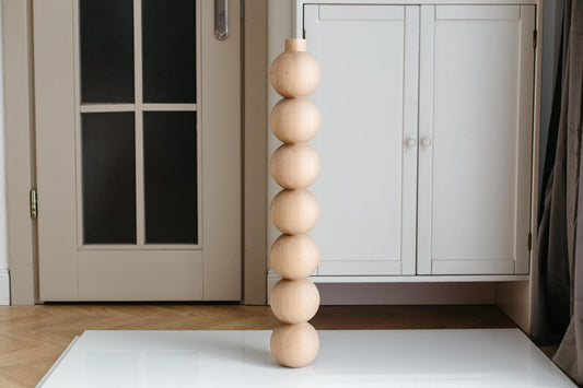 Wooden Furniture Leg with seven Spheres, H760 mm