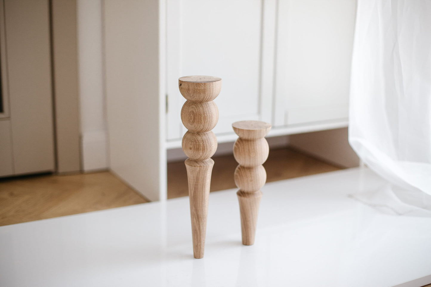 Wooden Furniture Legs with two Balls Design H250 mm