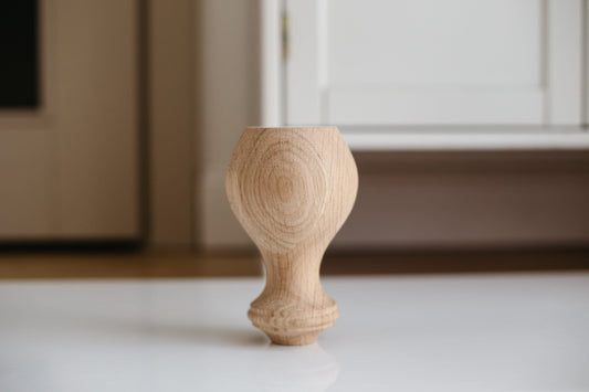 Wooden Furniture Legs with Sphere Design H150 mm