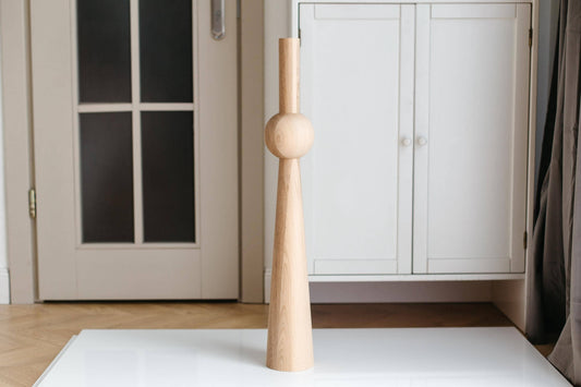 Wooden Furniture Leg with Sphere, H760 mm