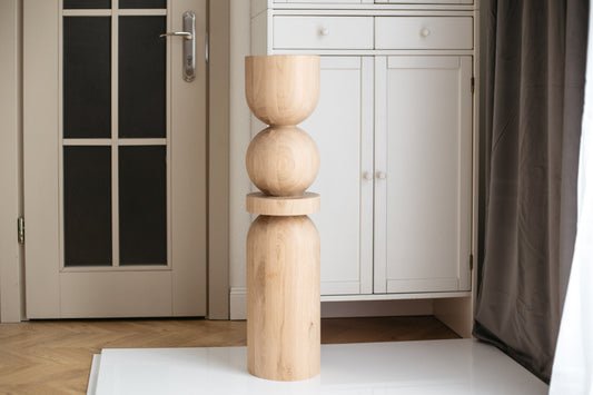 Table & Bar Wooden Furniture Leg with Midle Sphere, H860 mm