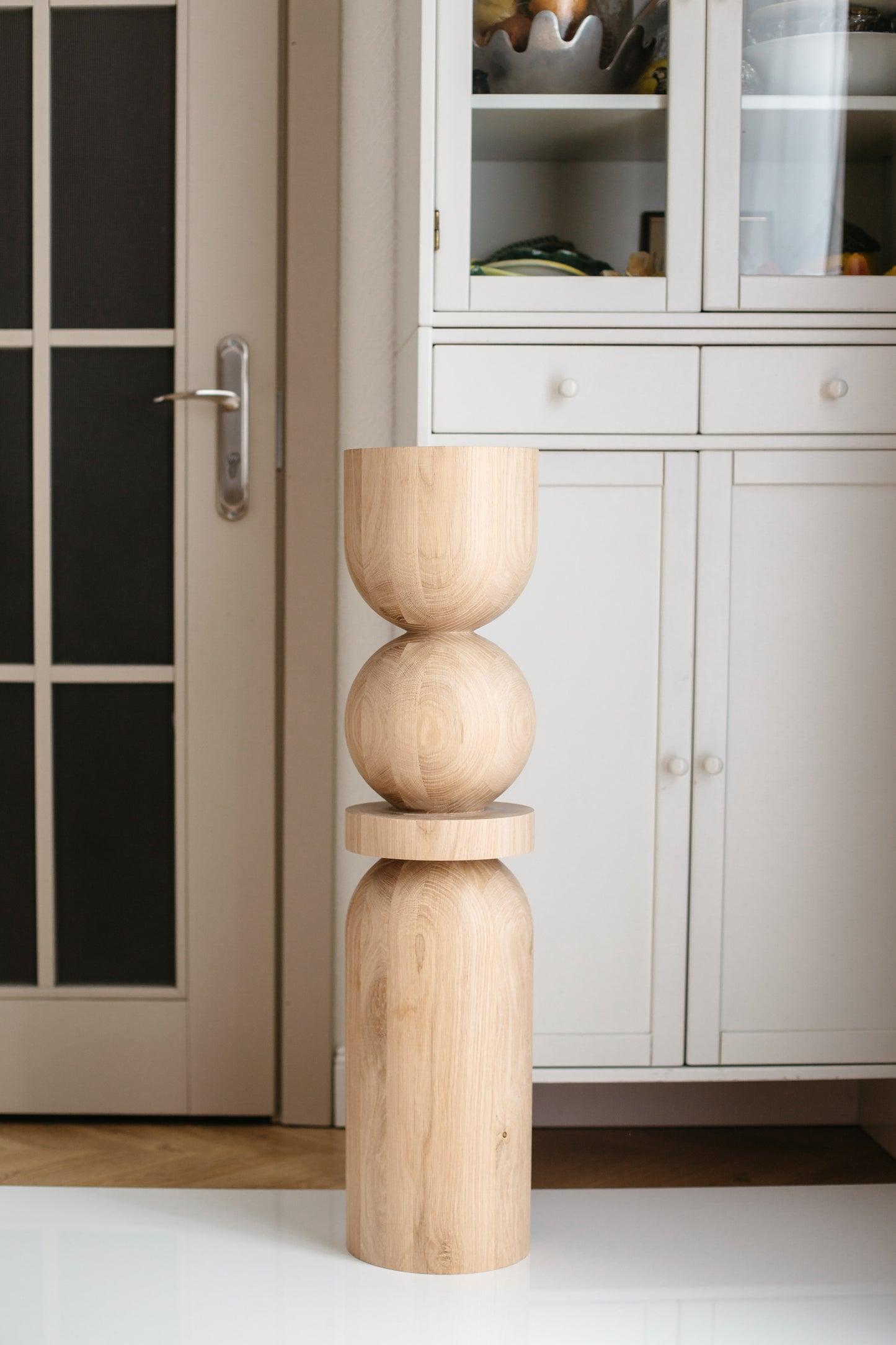 Table & Bar Wooden Furniture Leg with Midle Sphere, H860 mm