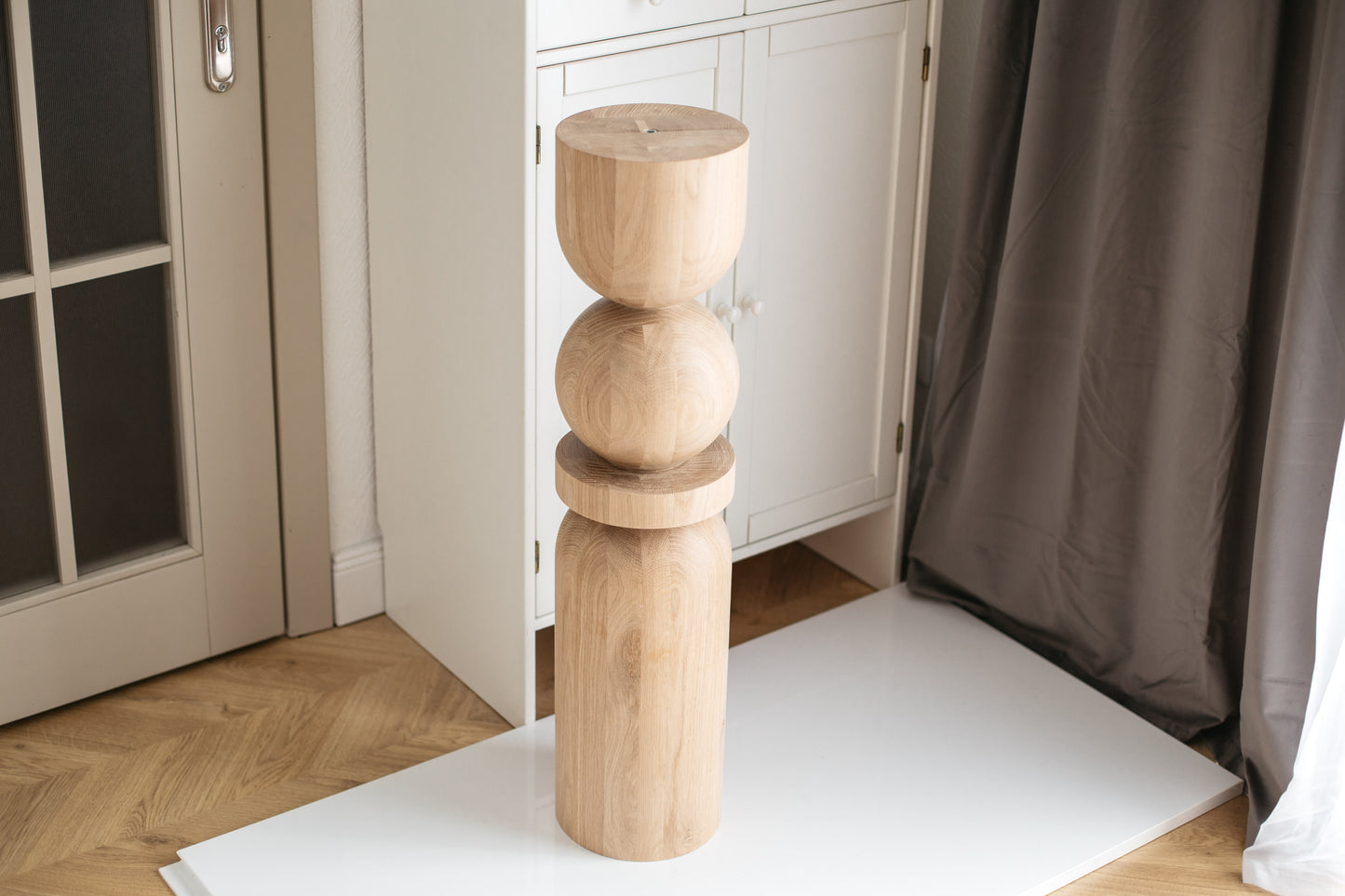 Table & Bar Wooden Furniture Leg with Midle Sphere, H860 mm