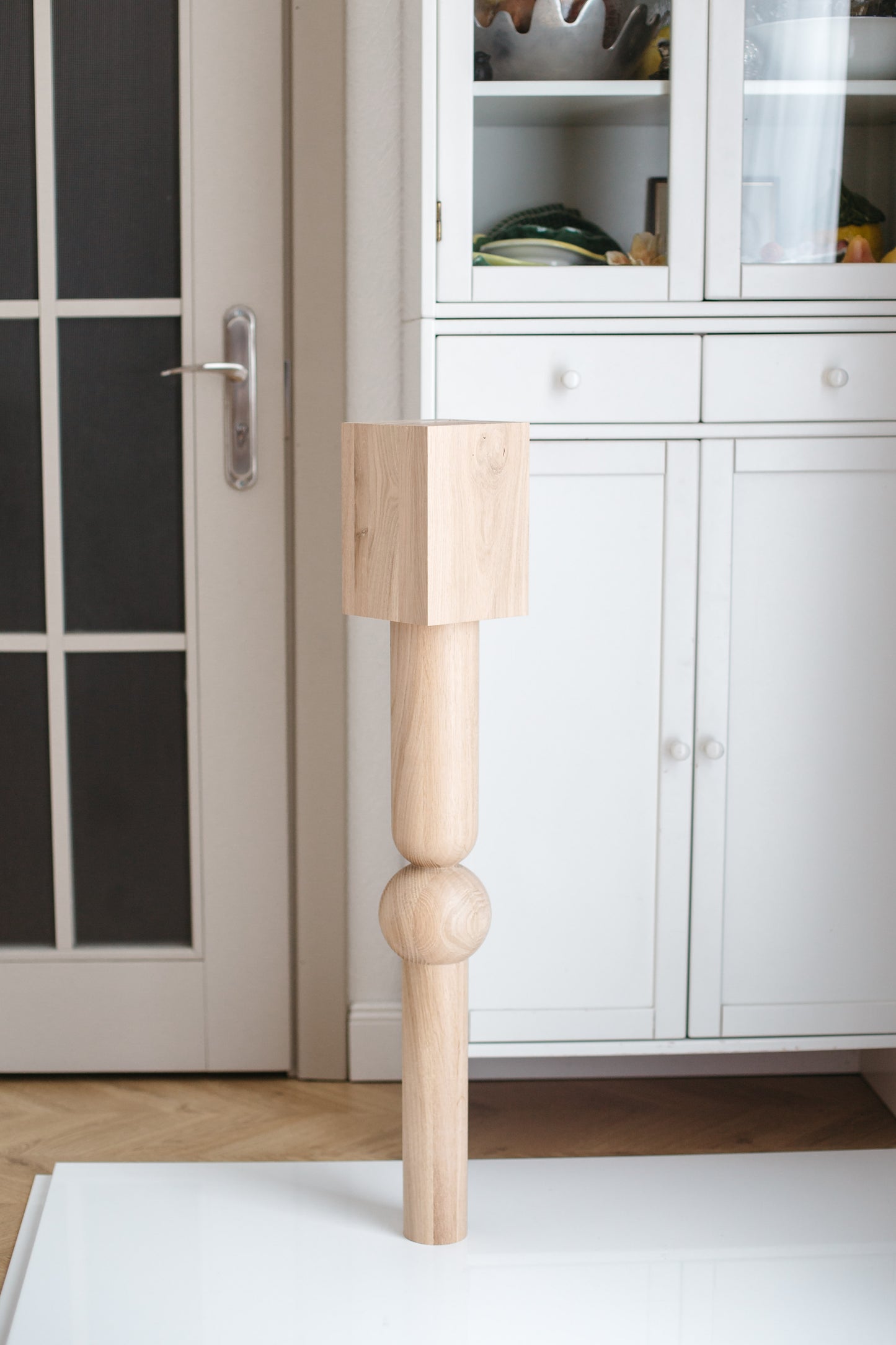 Pieds de meubles en bois naturel pour table de 760 mm, pieds tournés pour la décoration, pieds de table à manger, bois, non fini, 1 pièce
