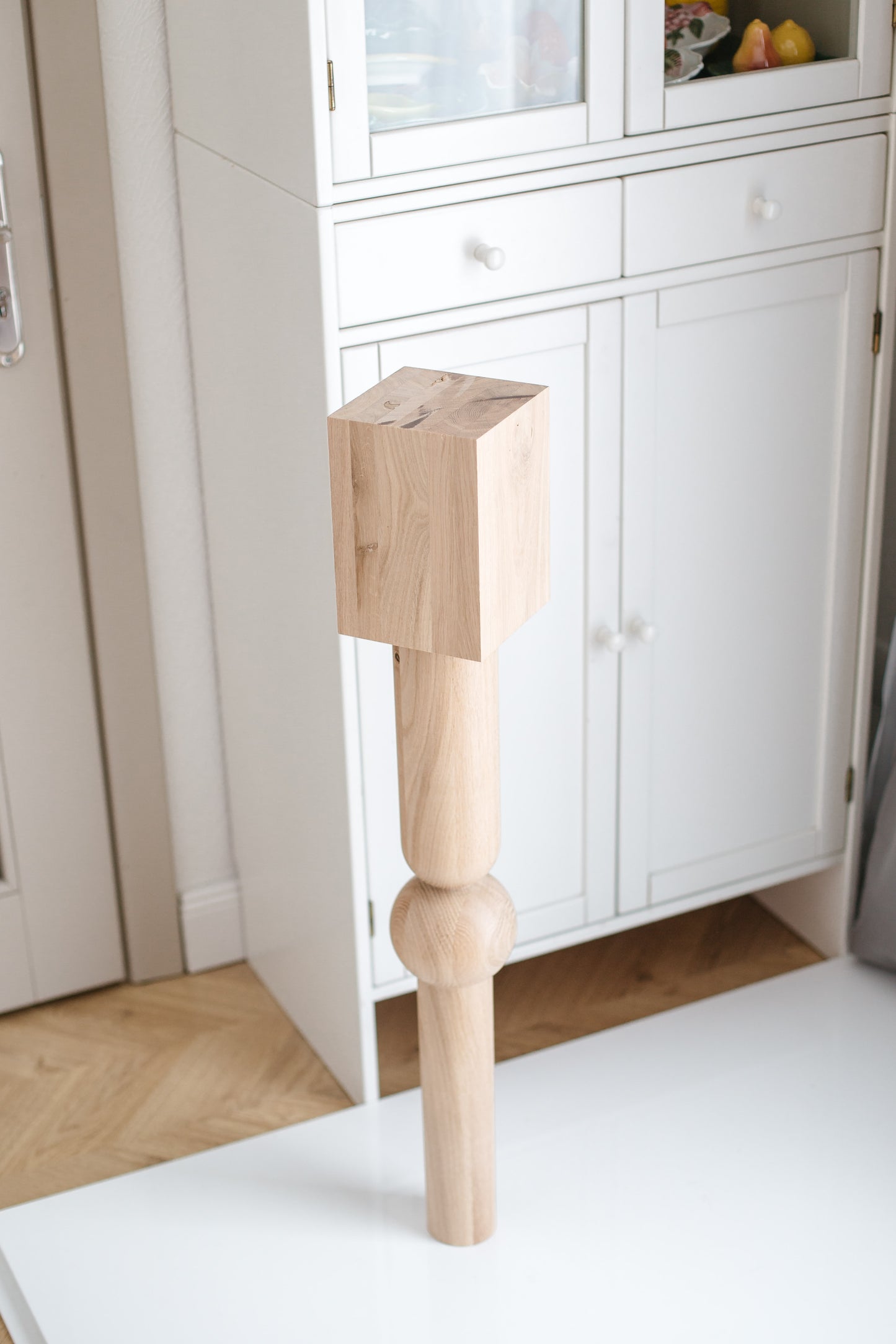Pieds de meubles en bois naturel pour table de 760 mm, pieds tournés pour la décoration, pieds de table à manger, bois, non fini, 1 pièce