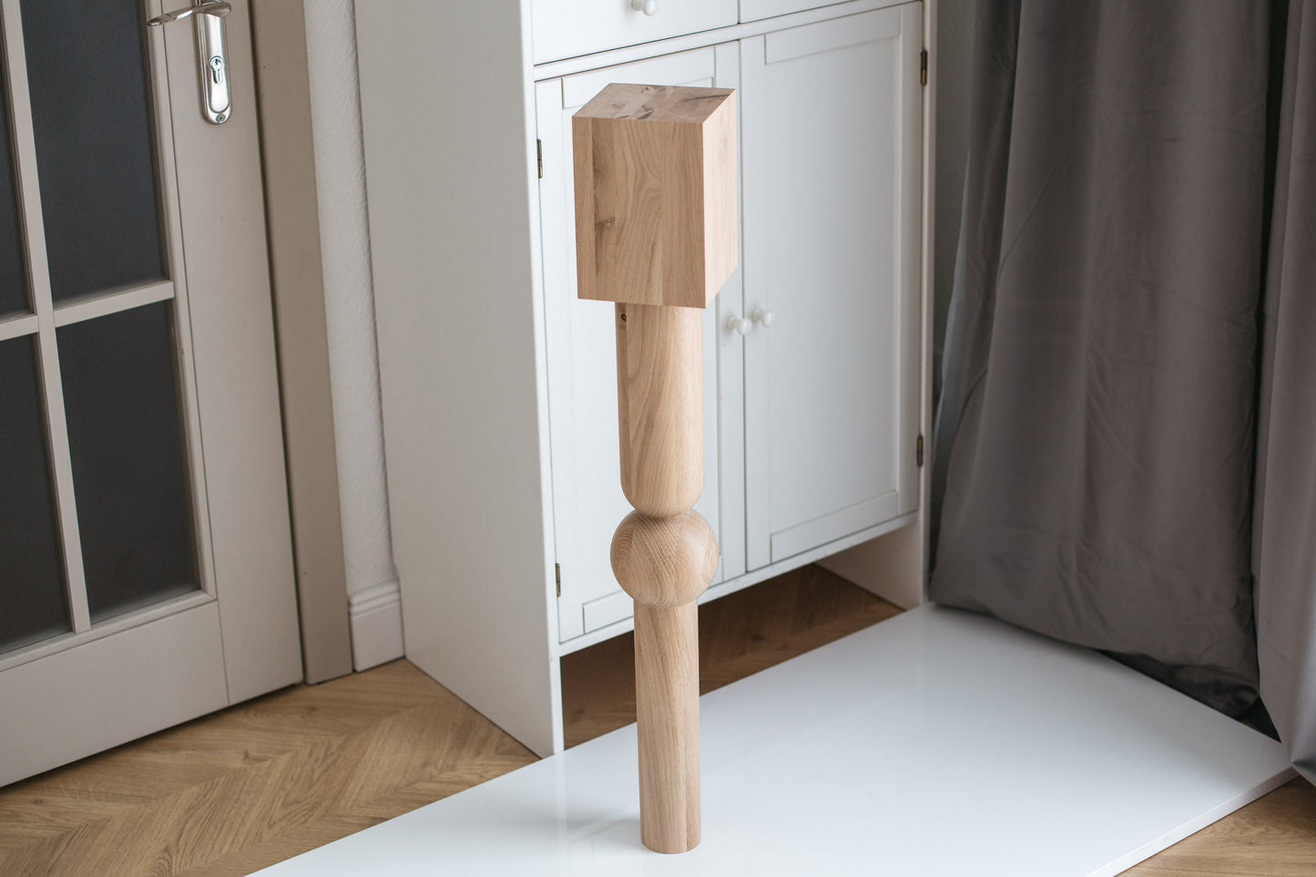 Pieds de meubles en bois naturel pour table de 760 mm, pieds tournés pour la décoration, pieds de table à manger, bois, non fini, 1 pièce