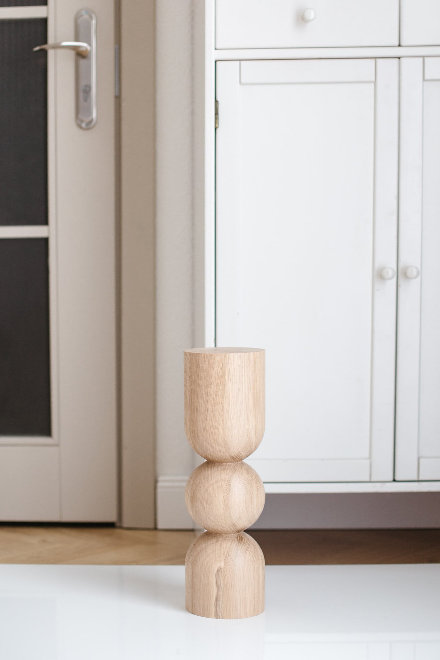 Natural Wooden Coffee Table Leg with Sphere, H400mm