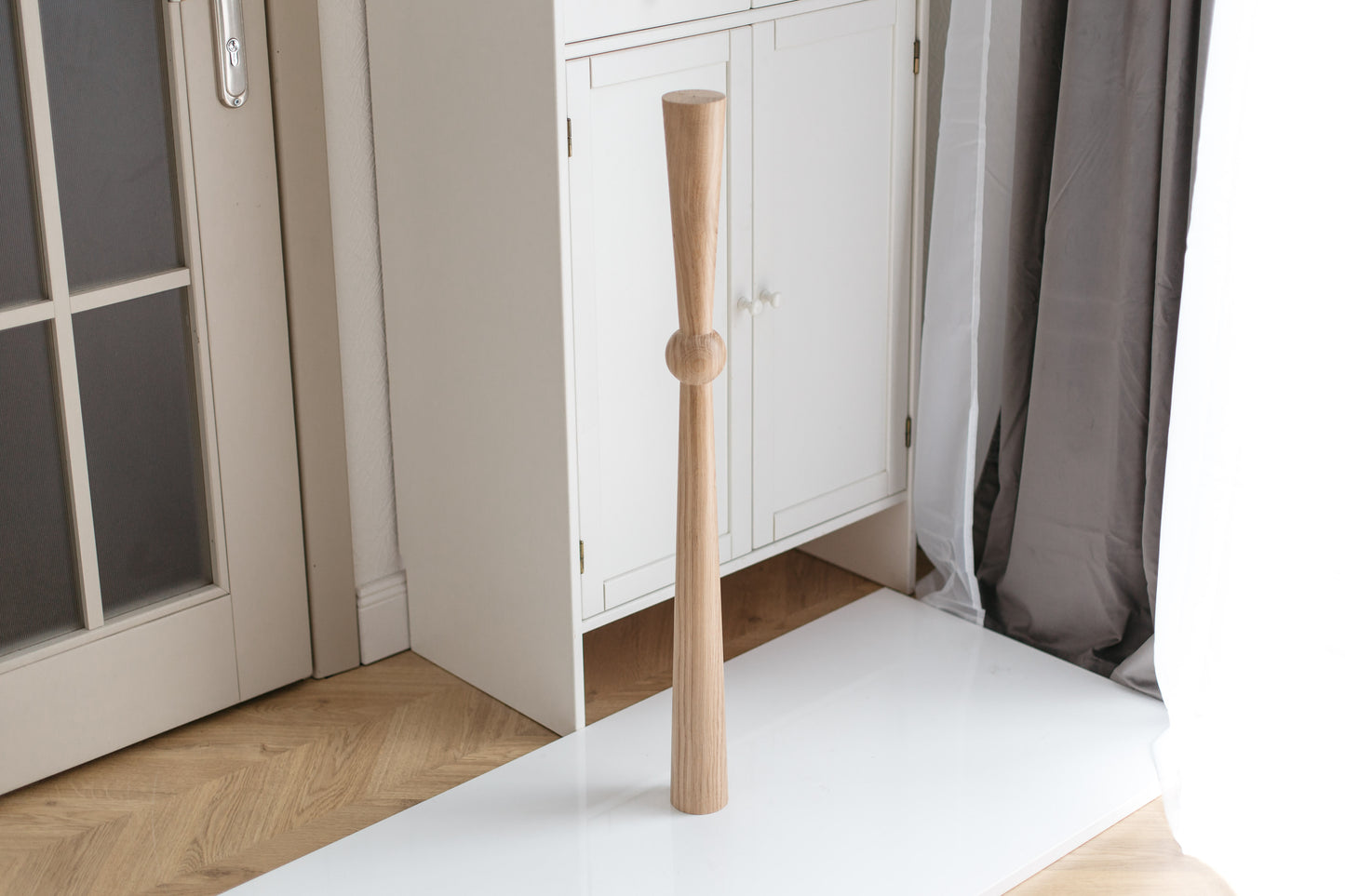 760 mm Tischmöbelbeine aus Naturholz, gedrechselte Füße zur Dekoration, Esstischbeine, Holz, unvollendet, 1 Stück