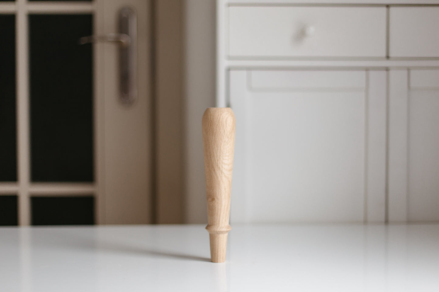 760 mm Tischmöbelbeine aus Naturholz, gedrechselte Füße zur Dekoration, Esstischbeine, Holz, unvollendet, 1 Stück