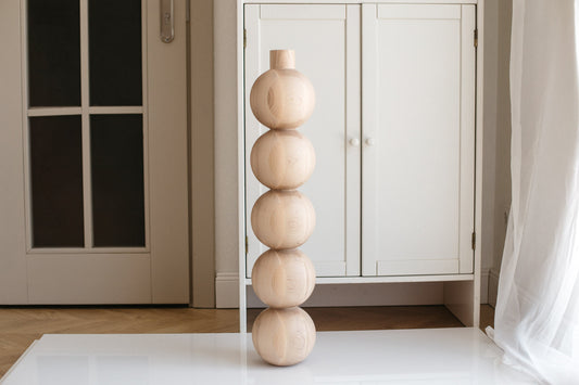 Wooden Furniture Leg with Five Spheres, H730 mm