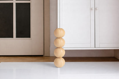 Furniture Leg with Four Spheres Detail – Handmade, H326 mm