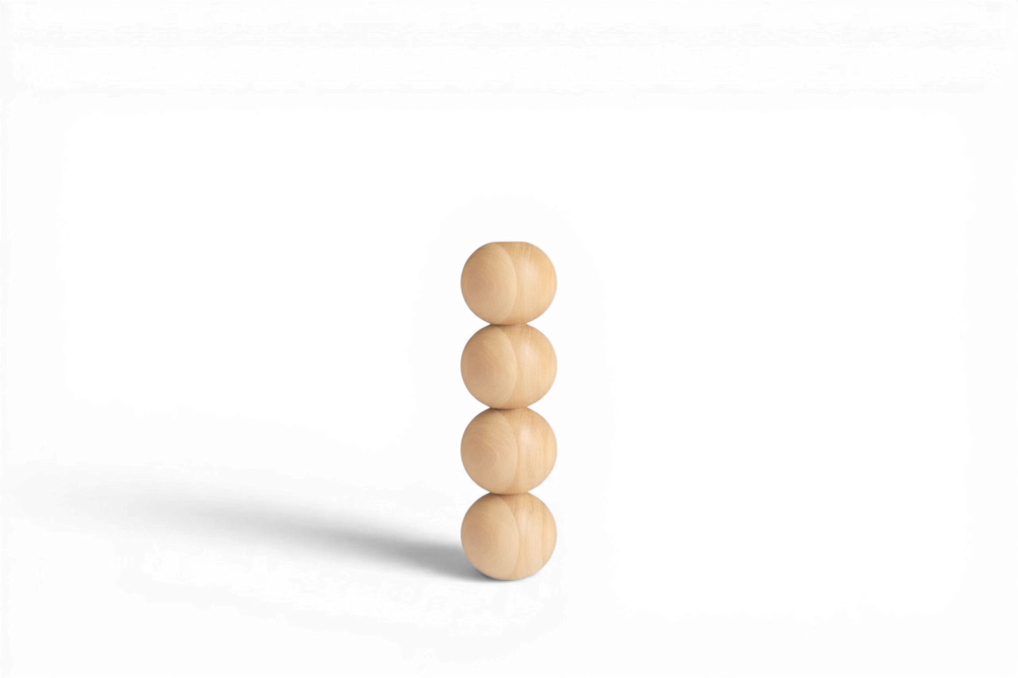 Furniture Leg with Four Spheres Detail – Handmade, H326 mm