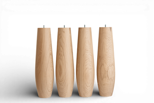 Oval Wooden Furniture Legs For Table, 4pcs Set, H736 mm