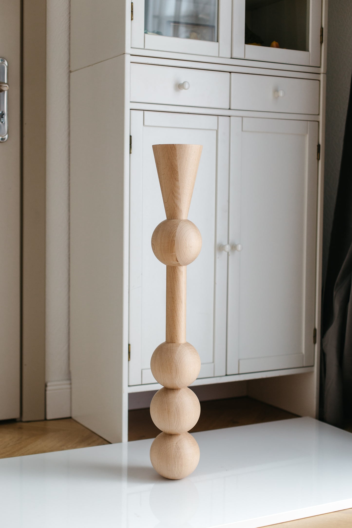 760 mm Tischmöbelbeine aus Naturholz, gedrechselte Füße zur Dekoration, Esstischbeine, Holz, unvollendet, 1 Stück