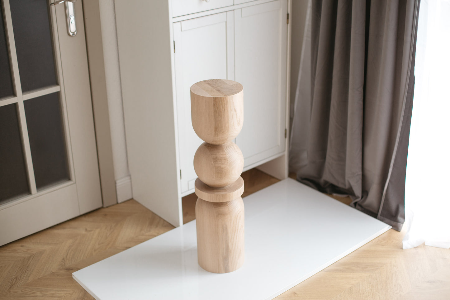 Pieds de meubles en bois naturel pour table de 760 mm, pieds tournés pour la décoration, pieds de table à manger, bois, non fini, 1 pièce