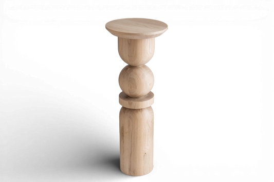 Stylish Wooden Pedestal: Perfect as a Side Table or Plant Holder H900 mm