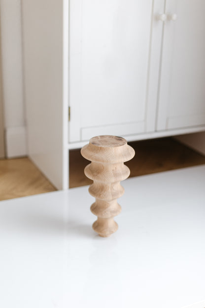 760 mm Tischmöbelbeine aus Naturholz, gedrechselte Füße zur Dekoration, Esstischbeine, Holz, unvollendet, 1 Stück