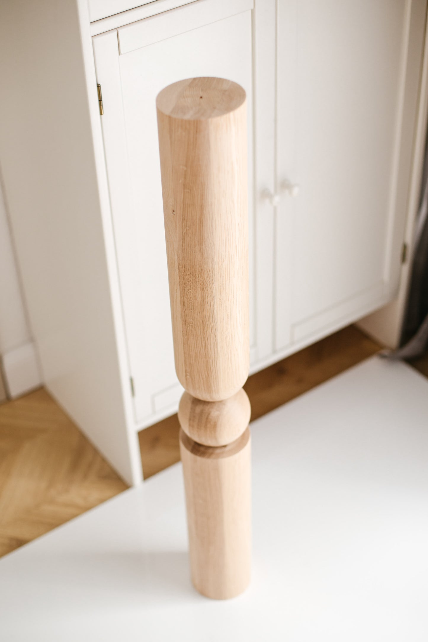 760 mm Tischmöbelbeine aus Naturholz, gedrechselte Füße zur Dekoration, Esstischbeine, Holz, unvollendet, 1 Stück