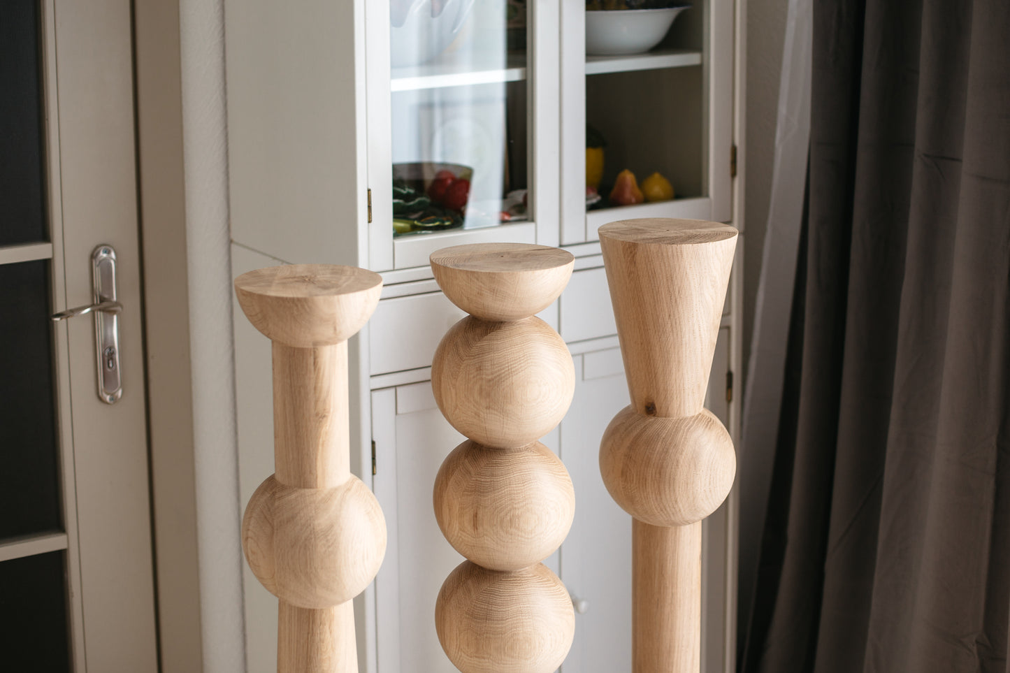 760 mm Tischmöbelbeine aus Naturholz, gedrechselte Füße zur Dekoration, Esstischbeine, Holz, unvollendet, 1 Stück