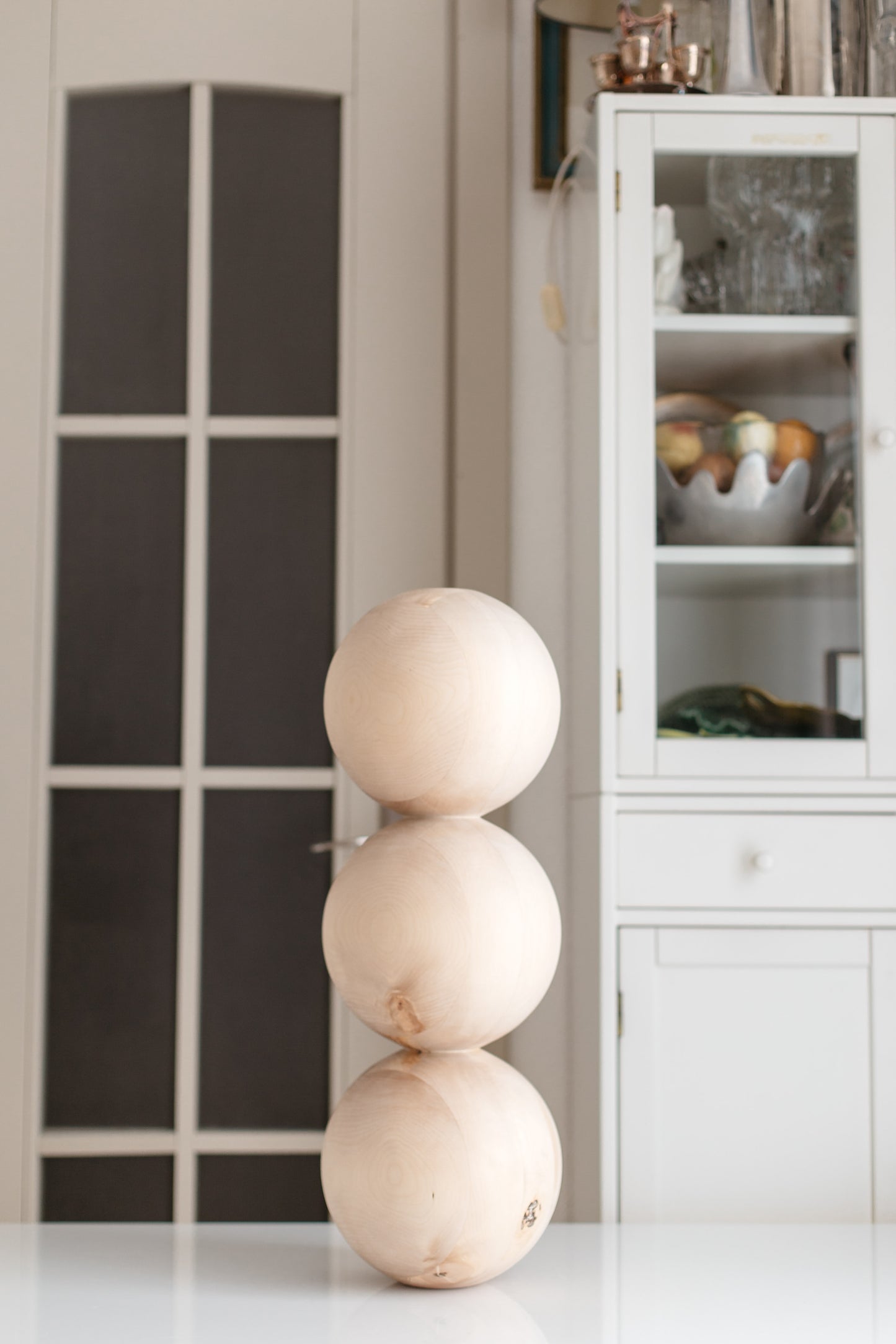 Table & Bar Wooden Furniture Leg with Midle Sphere, H612 mm