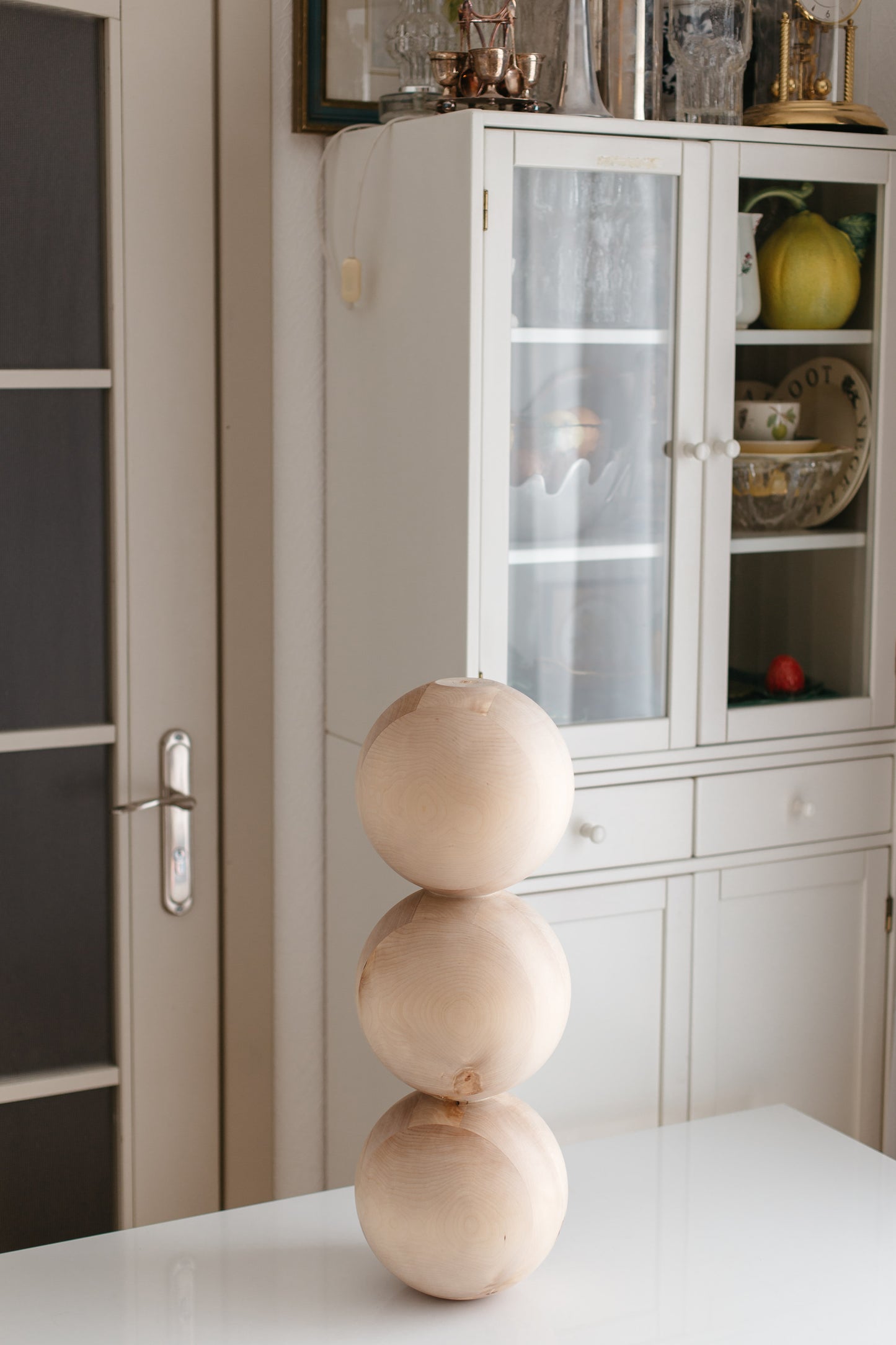 Table & Bar Wooden Furniture Leg with Midle Sphere, H612 mm