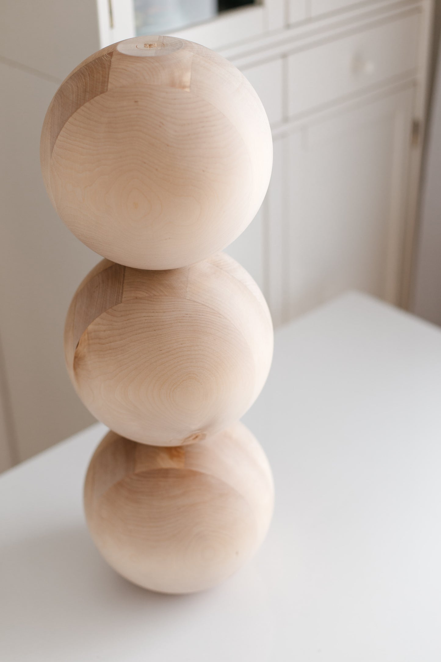 Table & Bar Wooden Furniture Leg with Midle Sphere, H612 mm