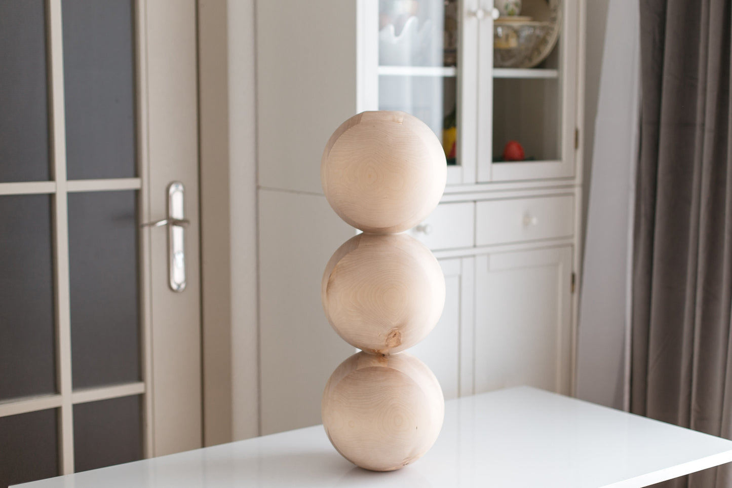 Table & Bar Wooden Furniture Leg with Midle Sphere, H612 mm