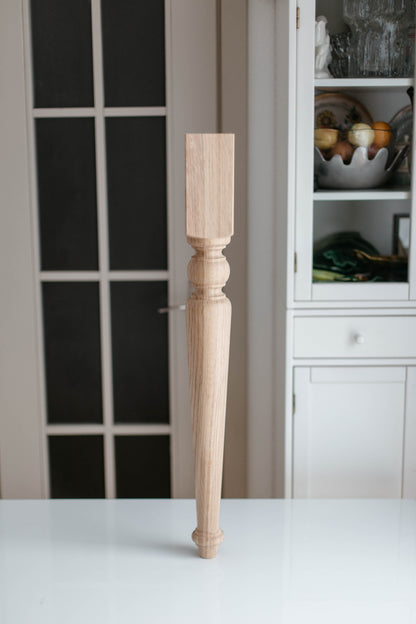 Pied de meuble en bois avec quatre sphères, H670 mm