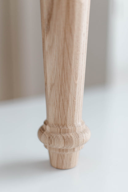 Pied de meuble en bois avec quatre sphères, H670 mm