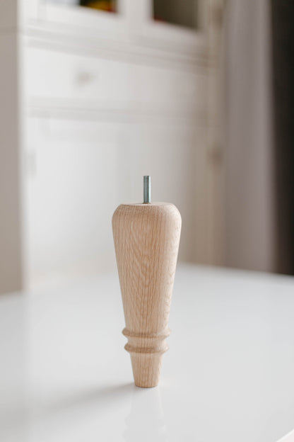 760 mm Tischmöbelbeine aus Naturholz, gedrechselte Füße zur Dekoration, Esstischbeine, Holz, unvollendet, 1 Stück