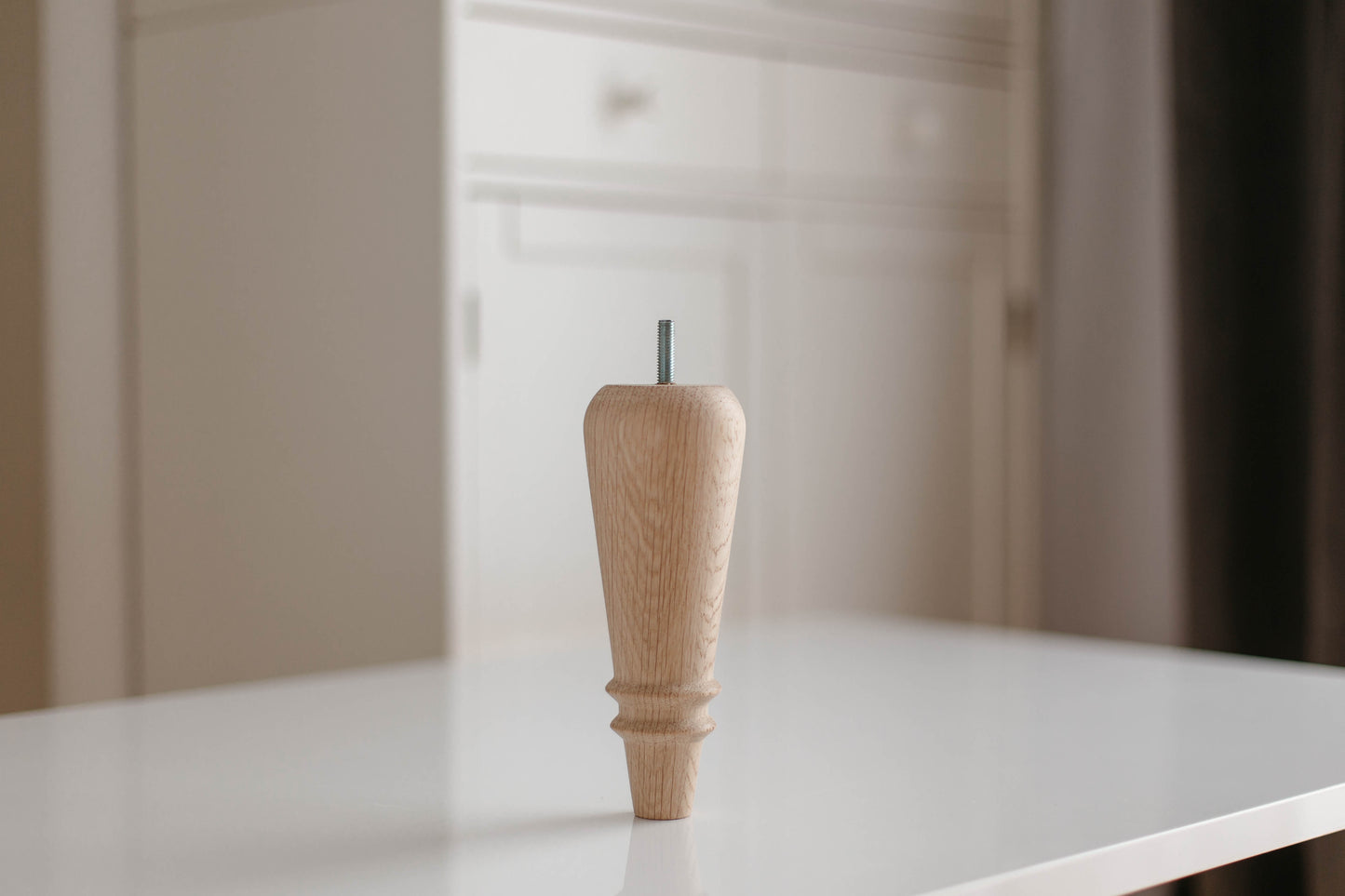 760 mm Tischmöbelbeine aus Naturholz, gedrechselte Füße zur Dekoration, Esstischbeine, Holz, unvollendet, 1 Stück