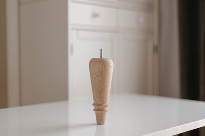 760 mm Tischmöbelbeine aus Naturholz, gedrechselte Füße zur Dekoration, Esstischbeine, Holz, unvollendet, 1 Stück