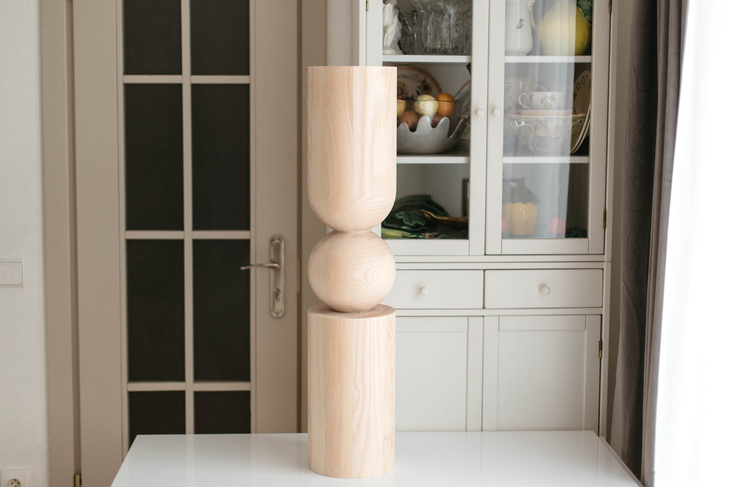 Pieds de meubles en bois naturel pour table de 760 mm, pieds tournés pour la décoration, pieds de table à manger, bois, non fini, 1 pièce