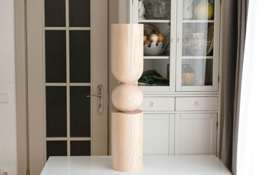 760 mm Tischmöbelbeine aus Naturholz, gedrechselte Füße zur Dekoration, Esstischbeine, Holz, unvollendet, 1 Stück