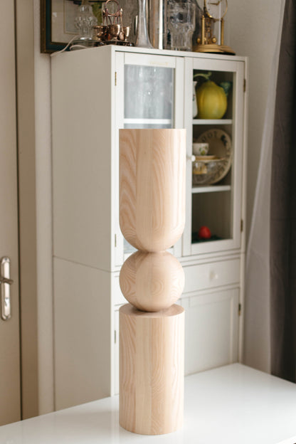 Pieds de meubles en bois naturel pour table de 760 mm, pieds tournés pour la décoration, pieds de table à manger, bois, non fini, 1 pièce