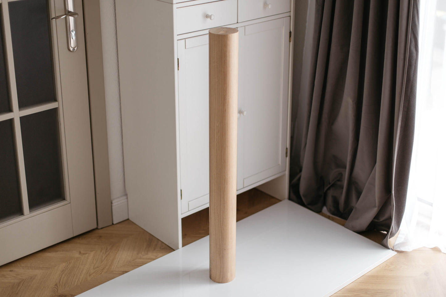 Pieds de meubles en bois naturel pour table de 760 mm, pieds tournés pour la décoration, pieds de table à manger, bois, non fini, 1 pièce
