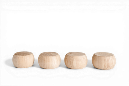 Natürliches Couchtischbein aus Holz mit Kugel, H500 mm