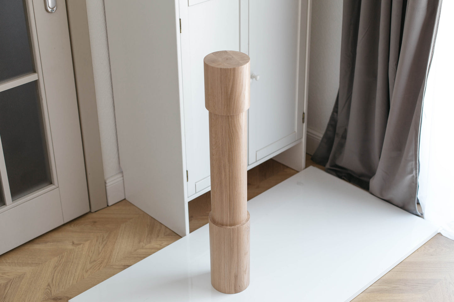 Pieds de meubles en bois naturel pour table de 760 mm, pieds tournés pour la décoration, pieds de table à manger, bois, non fini, 1 pièce