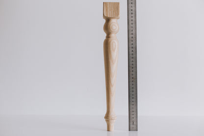 760 mm Tischmöbelbeine aus Naturholz, gedrechselte Füße zur Dekoration, Esstischbeine, Holz, unvollendet, 1 Stück