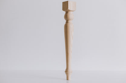 760 mm Tischmöbelbeine aus Naturholz, gedrechselte Füße zur Dekoration, Esstischbeine, Holz, unvollendet, 1 Stück